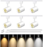 VANoopee 5-Color 6-Light LED Track Lighting Kit with 6.6FT H Type Track Lighting Rail, LED Track ...