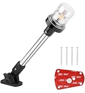 RVZONE Stern Lights for Boats, 12 inch 180° Fold Down Boat Anchor Light IP67 Boat Navigation Ligh...