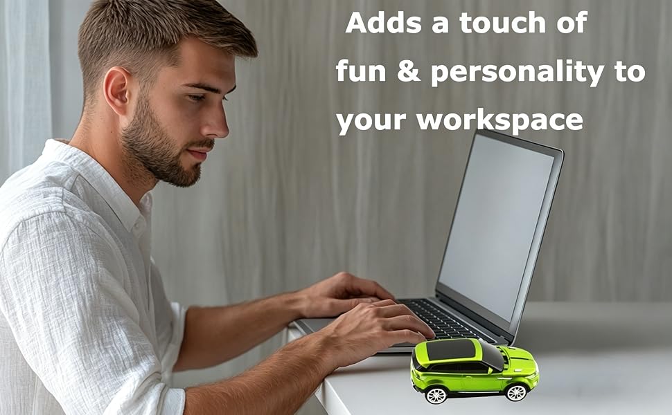 Wireless Mouse Cute Car Mice, Portable Compact Novelty Cool Fun Mice