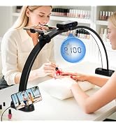 KIRKAS 29inch Large Half Moon Light for Nail Tech, 456 LEDs 3 Color Modes Infinitely Knob Arch Na...