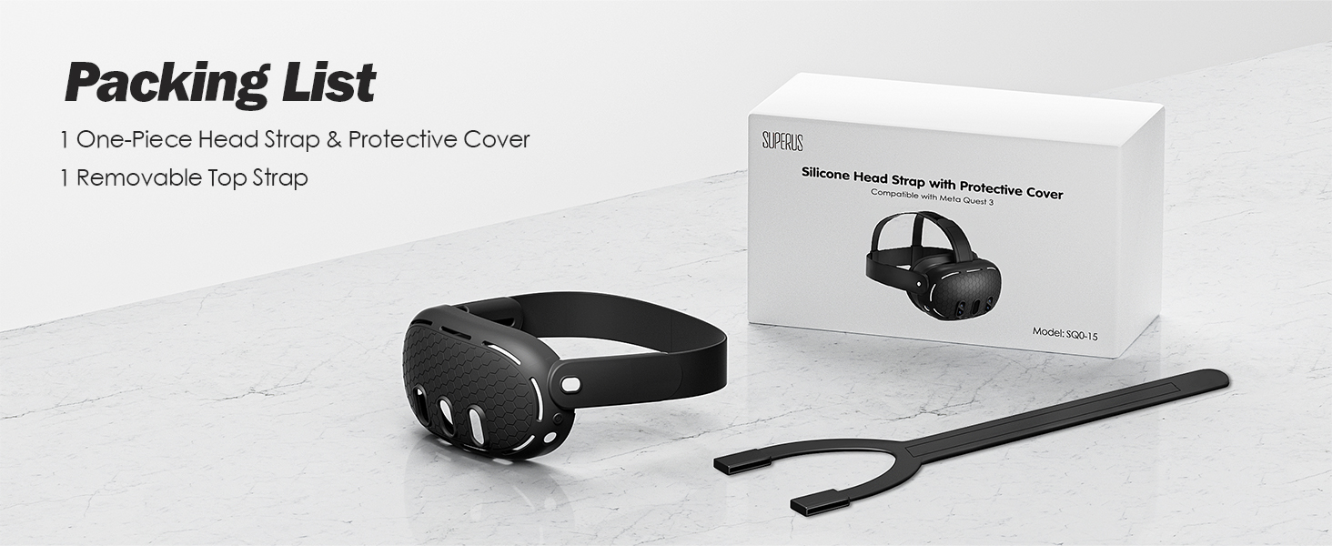 Silicone Head Strap &amp; Protector Cover for Meta/Oculus Quest 3 Accessories