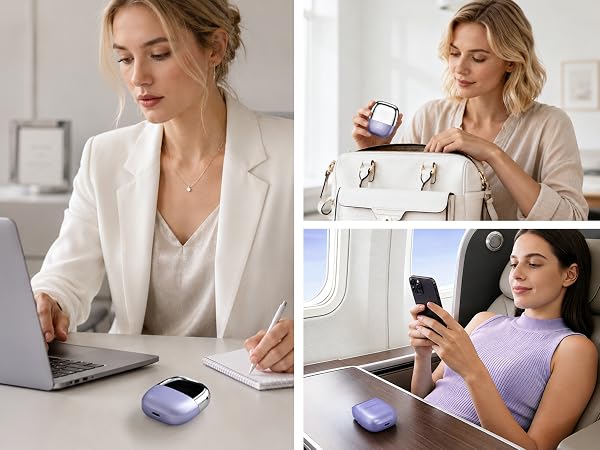 Fits in your purse or luggage. Perfect for on-the-go touch-ups.