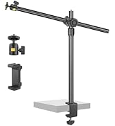 Camera Desk Mount Webcam Stand with Overhead Articulating Magic Boom Arm 1/4