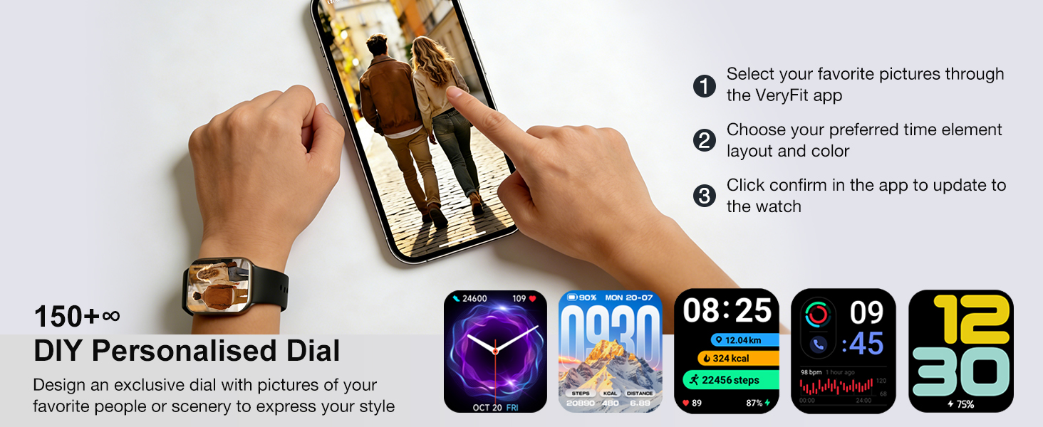Smart Watch (Answer/Make Call) for iPhone&amp;amp;Android, 1.83&amp;#34; Smartwatches with 150+ dials