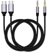 Aux to USB C, 2Pack 3.28ft USB C to 3.5mm Audio Aux Jack Cable,Car Stereo Cord Compatible for iPh...