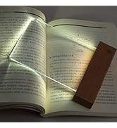 AVEKI Book Light, Dimmable LED Reading Light 3 Color Flat Book Lamp for Reading, Rechargeable Pag...