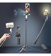 71" Selfie Stick Tripod for iPhone/Android, Auto Face Tracking Tripods with Light, Upgrade Strong...