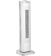 COSTWAY Tower Fan, 30-Inch Quiet Portable Oscillating Fan, 3 Speed Control, Compact and Space Sav...