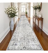 3x20 Washable Hallway Runner Rug - Extra Long Kitchen Rug with Non Slip Rubber Backing Ultra-Soft...