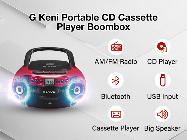 G Keni CD Cassette Player