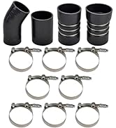 FGJQEFG Turbo Intercooler CAC Boots Clamps Kit Compatible with Ford 6.0L Powerstroke Diesel 2003-...