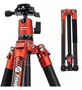 Fotopro Carbon Fiber Tripod for Camera 2lbs Ultralight 62 Inch Travel Camera Tripod Max Loads Up ...