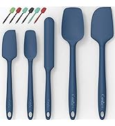 Silicone Spatula Set of 5,High Temperature Resistant, Food Grade Silicone, Dishwasher Safe, for B...