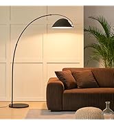 Black Arc Floor Lamp 72" Tall with Remote, Bright Dimmable 20W LED Smart Reading Light, Adjustabl...