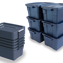Bins stacked and bins nested