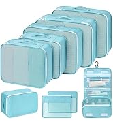 Easortm Packing Cubes 9 Set, Travel Organizer Bags for Luggage Lightweight Suitcase Organizer Bag...