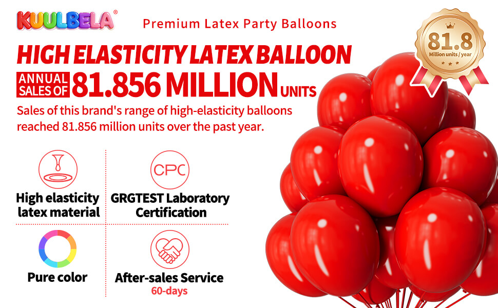 12 inch red latex balloons