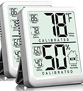 Antonki 2-Pack Room Thermometer Indoor Hygrometer, Digital Humidity Gauge, Temperature and Humidi...