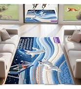 UEISODC Pet-Themed doormats, Crystal Velvet Surface with TPR Non-Slip Base, Rectangular, Stain-Re...