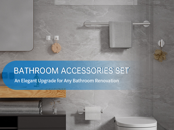 Brushed Bathroom Hardware Set