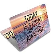 SUPERDANT Laptop Skin Sticker Sunrise on the Beach Laptop Decals Personalized Universal Notebook ...