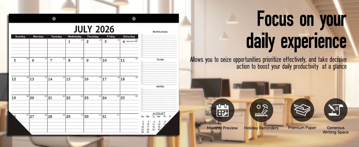 desk calendar 2026-2027