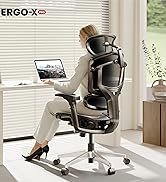 FLEXISPOT ErgoX-PRO Ergonomic Office Chair Black – AeroWeave 5.0 Mesh Seat, 5D Lumbar, 7D Armrest...