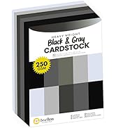 Black Colored Cardstock Thick Paper 50 Sheets, 8.5" x 11" Heavyweight 92lb Cover Card Stock for C...