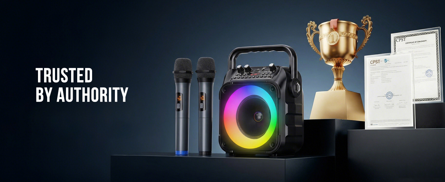 Karaoke Machine Mini Karaoke Machine Portable Bluetooth Speaker Karaoke Machine for Adults 2 Mics