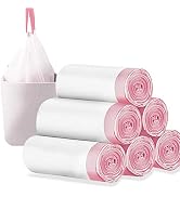 8 Gallon Trash Bags 120 Count Black Drawstring Trash Bags Thick Garbage Bags for Office Kitchen H...
