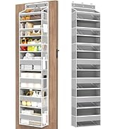 Over The Door Organizer, 7 Tier Door Hanging Organizers with 7 Large Pockets 12 Side Pockets, Beh...
