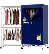 Portable Clothes Dryer, 1000W Portable Dryer Double Layers Portable Dryers for Laundry Stainless ...
