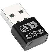 Wodgreat 1300Mbps USB WiFi Adapter for PC-Tiny Size Wireless Network Adapter for Desktop with Dua...