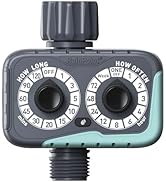 RAINPOINT Sprinkler Timer, 2 Dial Garden Hose Water Timer Automatic Programmable, Weatherproof fo...