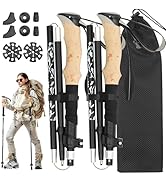 Hiking Poles Collapsible Trekking Poles, Lightweight Folding Walking Stick for Travel with EVA Ha...