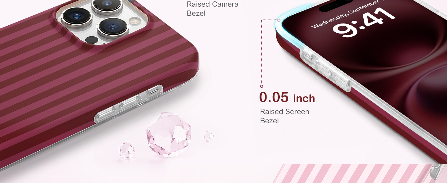 burgundy striped phone case