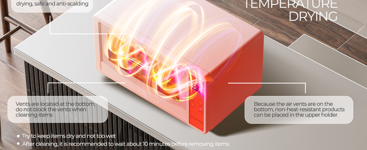 Dry Heat Cabinet UV Light Cleaner