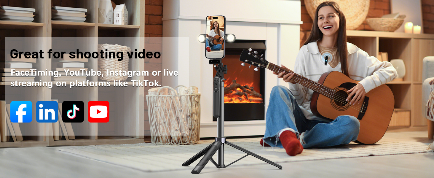 selfie stick with remote control for TikTok