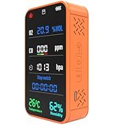 Portable 7-in-1 Air Quality Monitor with Oxygen Meter, CO Detector, Temperature &amp; Humidity Sensor...