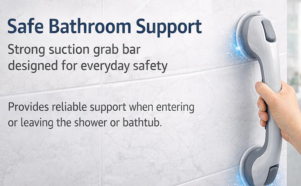 bath safety grab bar bathtub assistance elderly suction cup shower handle
