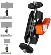 K&amp;F CONCEPT Dual Ball Heads Magic Arm, Articulating Mini Magic Arm with 1/4" Screw, 360° Swivel A...