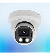 Inwerang 4K 8MP PoE IP Dome Security Camera Outdoor, Full Color Turret IP Camera with Smart Dual ...