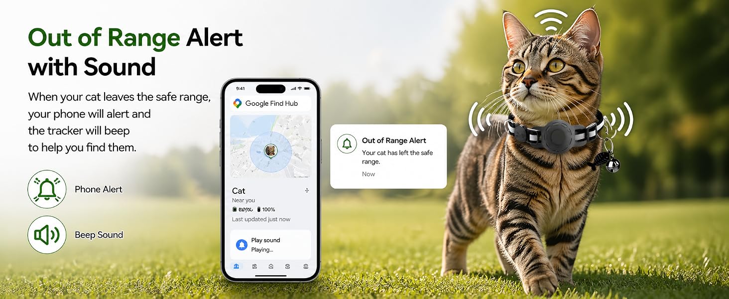 Pet Tracker,GPS Collar for Cats