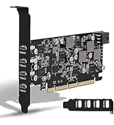 Sinefine USB PCIe Card Power Delivery 4 USB Type-C Ports, PCIe USB3.1(USB 3.2 Gen 2) with 10 Gbps...