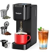 Tastyle Single Serve Coffee Maker for K Cup, Ground and Tea Leaves, Hot and Iced Coffee Machines ...