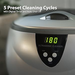 Magnasonic Professional Ultrasonic Jewelry Cleaner with Digital Timer for Eyeglasses, Rings, Coins