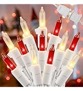 Hopolon Christmas Mini Lights, 2 Pack 13 FT 50 Count Plug in Christmas Tree Lights, 120V Waterpro...