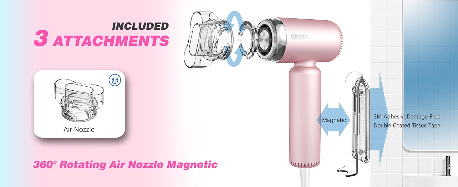 travel hair dryer with nozzle