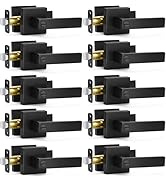 Sopoby 10 Pack Matte Black Door Handles Privacy Door Levers
