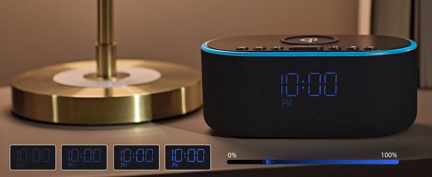 bedside clock with charger